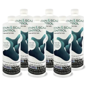 Puri Tech Spa Stain and Scale Control Prevents Scale, Staining and Calcium Build-up, 320z (Pack of 6)