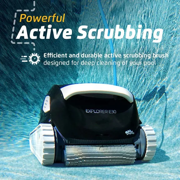 Dolphin Explorer E30 WiFi Automatic Robotic Pool Cleaner With Universal Caddy