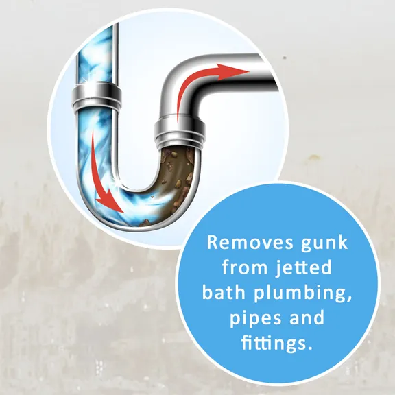 Puri Tech Jetted Bath Cleaner Kit with Microfiber Cloth - Effective for Walls, Drains and Pipes in Jetted Bathtubs, 4oz