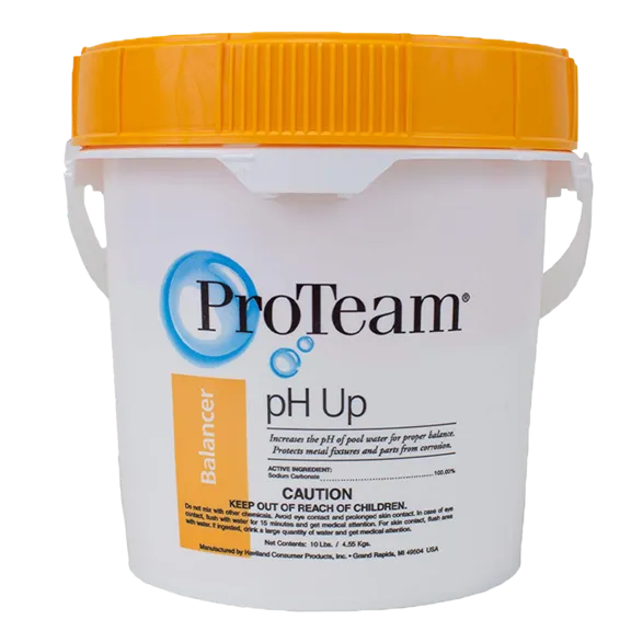 ProTeam pH Up, Balancer Increases pH Levels in Swimming Pools and Spas 10 lb bucket