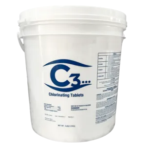 C3 Long-Lasting 3" Chlorine Tablets for Swimming Pool and Spa, 5lb.