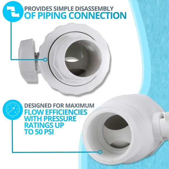 2-Way Trimline Ball Valve 1.5' MIP x 1.5" FIP for Perflex Filters