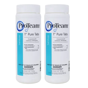 ProTeam 1" Pure Tabs Chlorine Tablets for Swimming Pools and Spas, 2-Pack, 2lb.