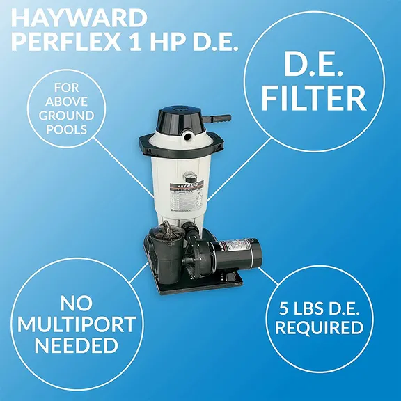 Hayward Perflex 1.5 HP D.E. Filter Pump System for Pools
