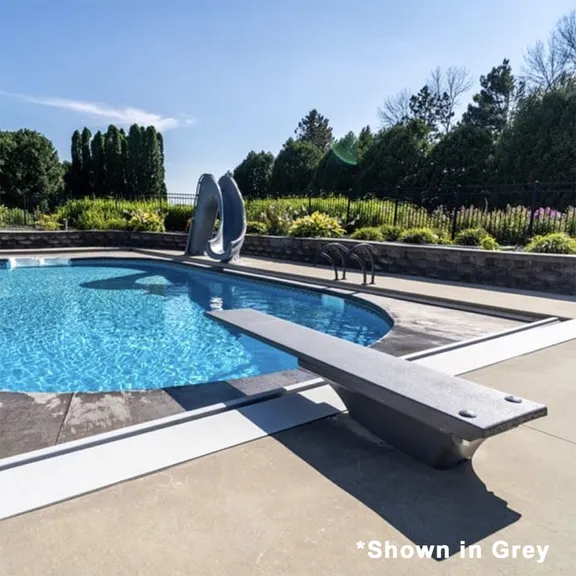 Global Pool Products Replacement 6ft. Diving Board, Gray, for Inground Swimming Pools