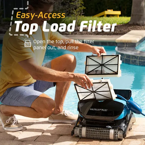 Dolphin Nautilus CC Plus Wi-Fi Enabled Robotic In-Ground Pool Cleaner with Ultra-Fine Filters, Suitable for Pools up to 50 FT