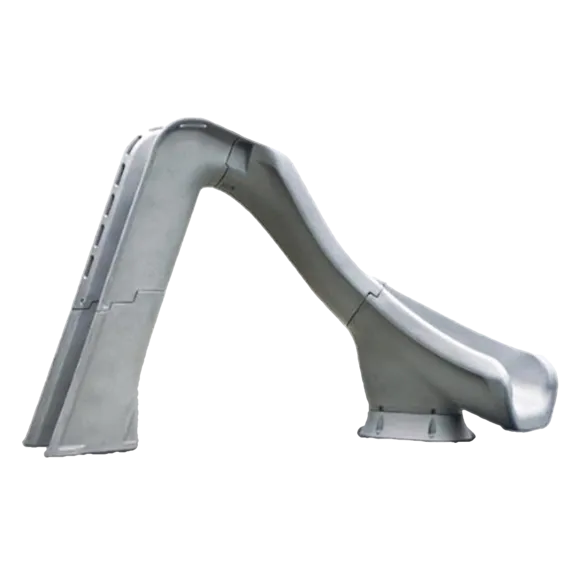 S.R. Smith Typhoon Left Curve Swimming Pool Slide in Gray Granite