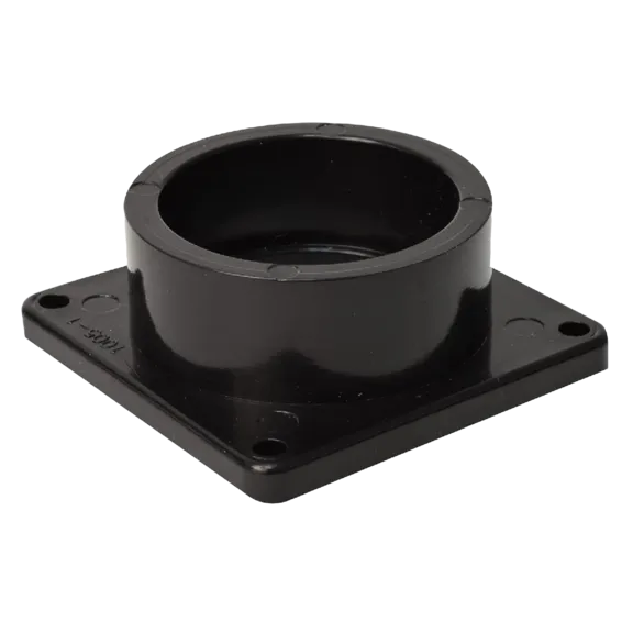 Valterra ABS Flanged Valve / Gate Valve Fitting, Female, Black, 1-1/2 inch slip, T1005-1