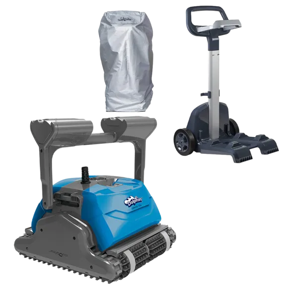 Dolphin Oasis Z5i Robotic Pool Cleaner with Caddy and Cover Kit