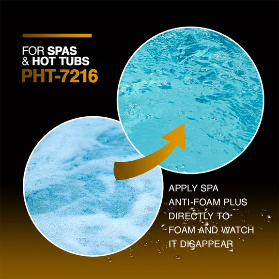 Puri Tech Spa Concentrated Anti-Foam Plus, All-Purpose Surface Cleaner Fast-Acting Formula for Spa and Hot Tub Dirt and Grime 16oz (Pack of 2)