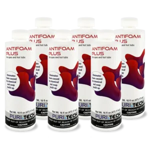 Puri Tech Spa Concentrated Anti-Foam - Quick Elimination of Hot Tub Foam - 16oz, Pack of 6
