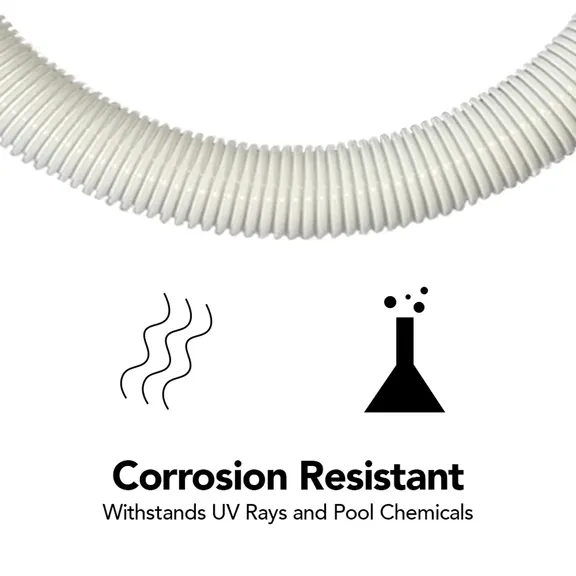 Puri Tech AquaBug Pool Vacuum Ultra Hose 1.5-inch x 4 ft, White (Pack of 8)