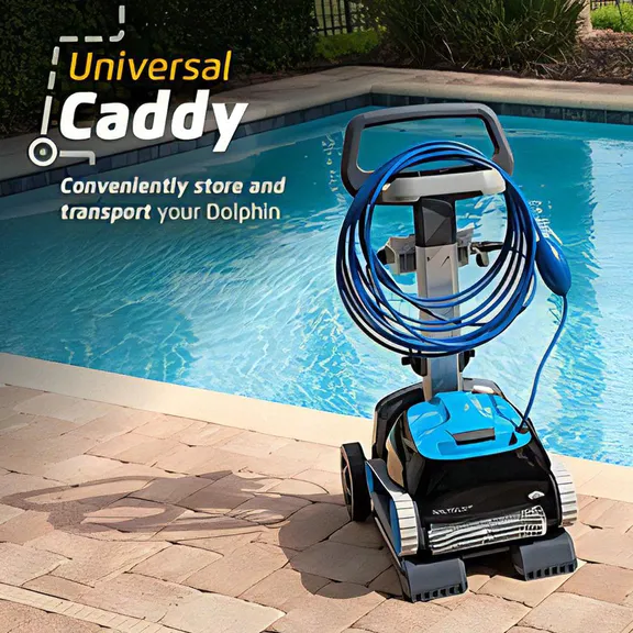 Maytronics Dolphin Nautilus CC Inground Robotic Pool Cleaner with Caddy and Cover