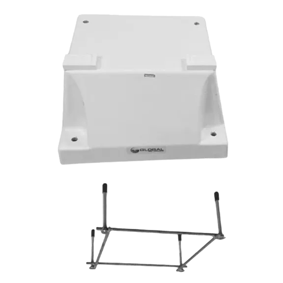 Global Pool Products Inground Swimming Pool Diving Board Stand - 4 Bolt Base Replacement with Jig, 6' or 8'
