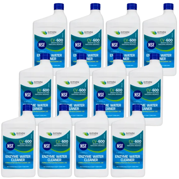 Orenda CV-600 Quart 12 Pack - Catalytic Enzyme Pool Water Cleaner Concentrate