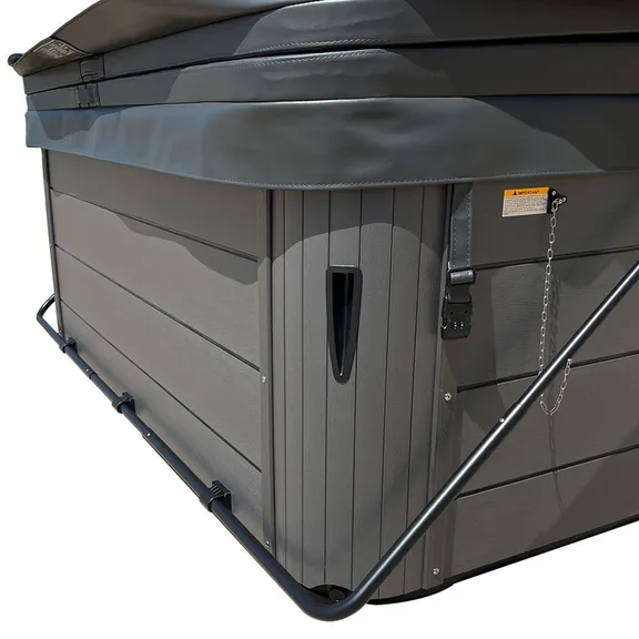 Puri Tech Spa Cover Lift, Bottom or Deck Mount, Powder Coated Aluminum, Black