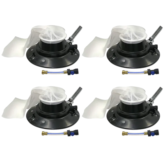 Blue Devil Pro 4-Pack Weighted Leafbagger with Urethane Ball Bearing Wheels and Metal Swivel Handle