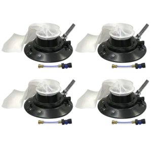 Blue Devil Pro 4-Pack Weighted Leafbagger with Urethane Ball Bearing Wheels and Metal Swivel Handle