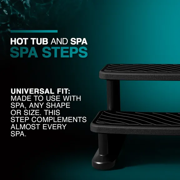 Puri Tech 100 Series Universal Outdoor Steps No Slip Grip Support, Extra Large, Black