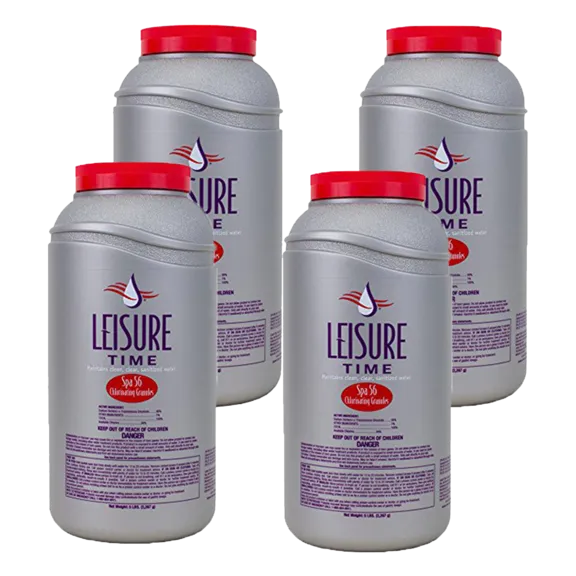 Leisure Time E5 Spa 56 Chlorinating Granules, 5lbs (Pack of 4)